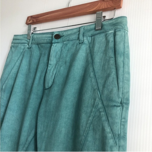 SUPERFINE Teal Union  cropped Pants - Picture 6 of 16